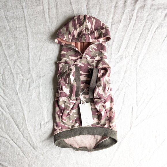 NWT The Sharper Barker Size 2 dog sweater Pink Leopard print hoodie soft bamboo - Picture 2 of 12